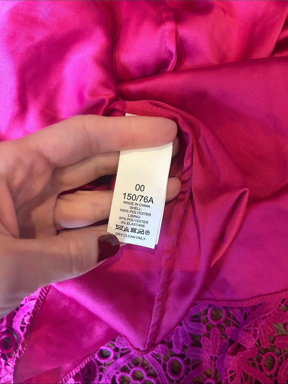Kate Spade Scallop Lace Midi Dress Magenta size 00